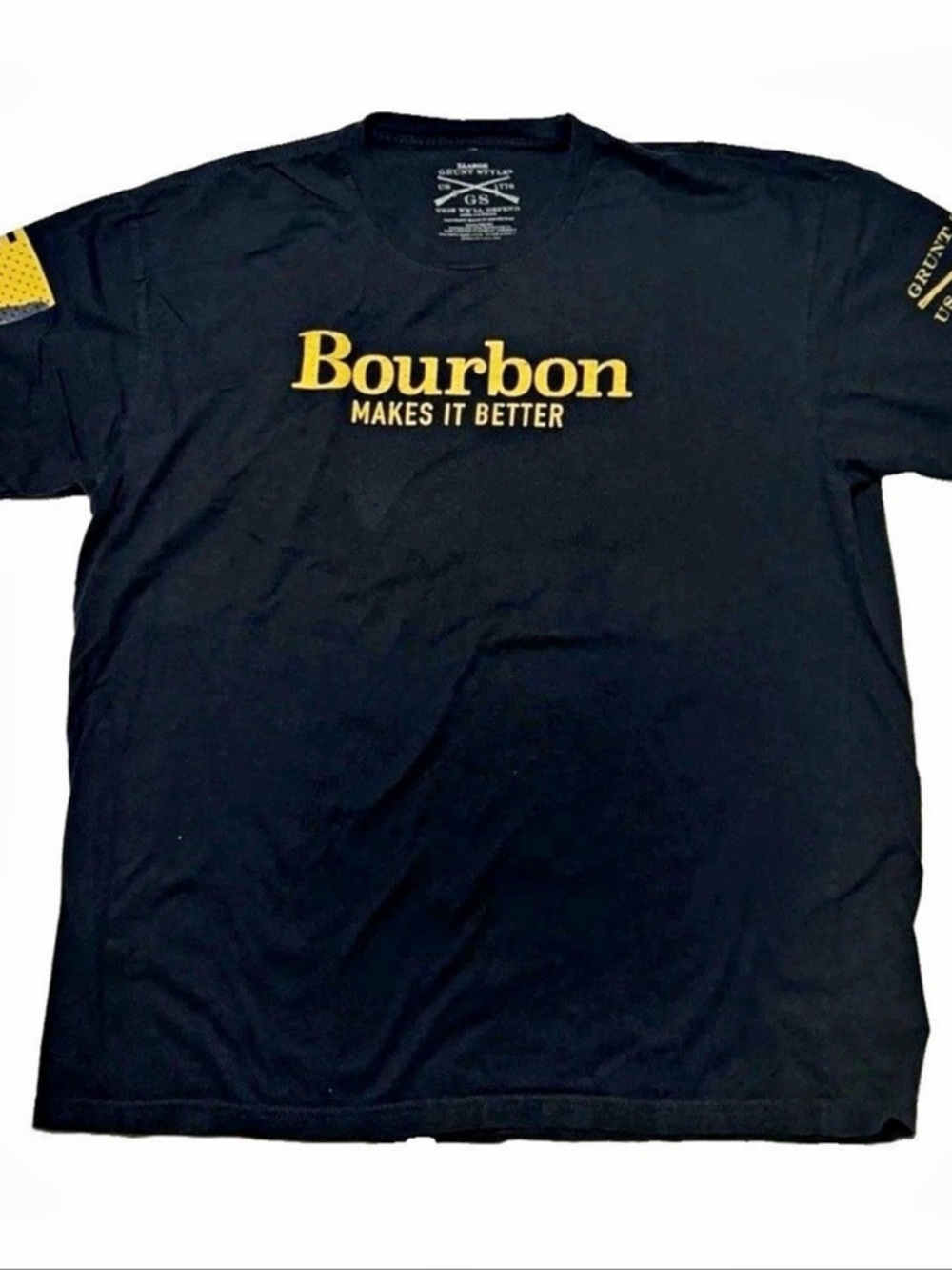 Grunt Style Bourbon Makes It Better Short Sleeve T-Shirt Black